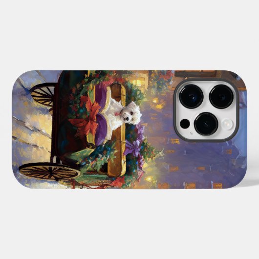 Maltees Kerstfeest Feestelijk Seizoen Case-Mate iPhone Case (Achterkant (horizontaal))