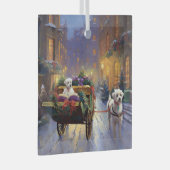 Maltees Kerstfeest Feestelijk Seizoen Glas Ornament (Voorkant Rechts)