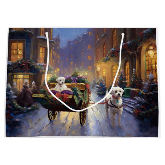 Maltees Kerstfeest Feestelijk Seizoen Groot Cadeauzakje (Voorkant)