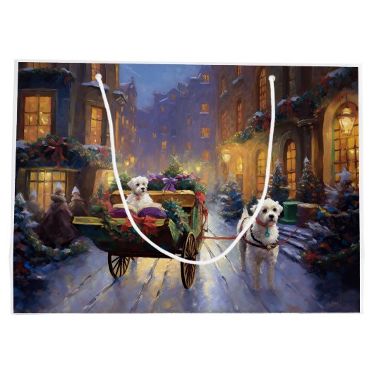 Maltees Kerstfeest Feestelijk Seizoen Groot Cadeauzakje (Achterkant)