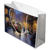 Maltees Kerstfeest Feestelijk Seizoen Groot Cadeauzakje (Achterkant Gekanteld)