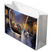 Maltees Kerstfeest Feestelijk Seizoen Groot Cadeauzakje (Voorkant Gekanteld)