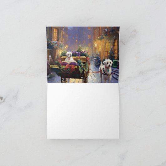 Maltees Kerstfeest Feestelijk Seizoen Kaart (Binnen)