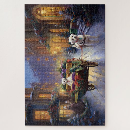 Maltees Kerstfeest Feestelijk Seizoen Legpuzzel (Verticaal)