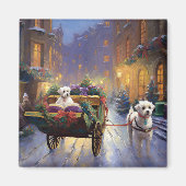 Maltees Kerstfeest Feestelijk Seizoen Magneet (Voorkant)