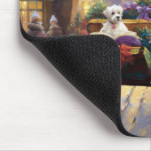 Maltees Kerstfeest Feestelijk Seizoen Muismat (Hoek)