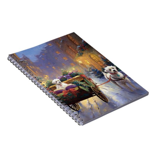 Maltees Kerstfeest Feestelijk Seizoen Notitieboek (Rechterzijde)