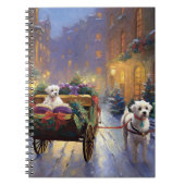 Maltees Kerstfeest Feestelijk Seizoen Notitieboek (Voorkant)