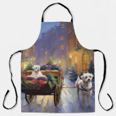 Maltees Kerstfeest Feestelijk Seizoen Schort (Voorkant)