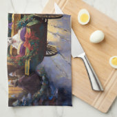 Maltees Kerstfeest Feestelijk Seizoen Theedoek (Quarter Fold)