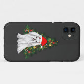 Maltees kerstfeest, kerstmanshond met kersthoed Case-Mate iPhone case (Achterkant (horizontaal))