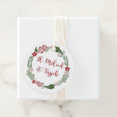 Maltees Kerstmis Gefeliciteerd, Op maat gemaakt Bedankjes Labels (In situ)