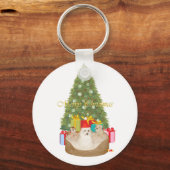 Maltees Kerstmis Sleutelhanger (Voorkant)