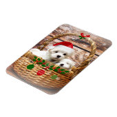 Maltees kerstPuppy, zo schattig en knuffel Magneet (Linkerzijde)