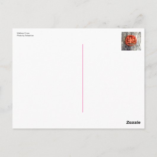 Maltees Kruis Briefkaart (Achterkant)