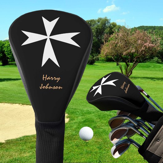 Maltees Kruis en Malta vlag Golf Hoesjes Kruisclub Golfheadcover
