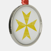 Maltees Kruis Metalen Ornament (Rechts)