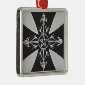 Maltees Kruis Metalen Ornament (Rechts)