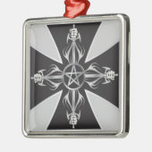 Maltees Kruis Metalen Ornament (Links)