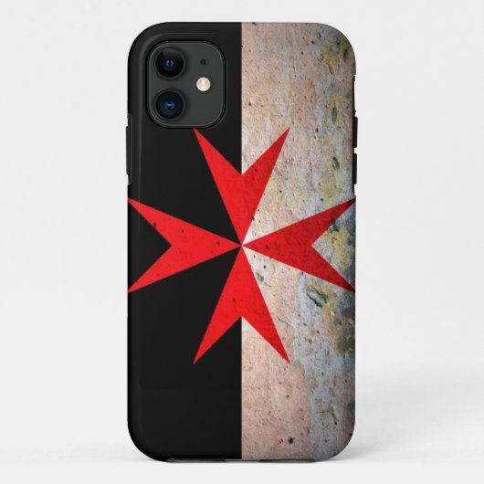 Maltees Kruis op Rock Case-Mate iPhone Case (Achterkant)