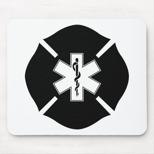 Maltees Kruis & Ster van het Leven Muismat (Voorkant)