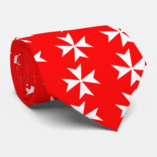 Maltees Kruis Stropdas (Opgerold)