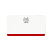 Maltees kruis symbool | Leeg adres Etiket (Voorkant)