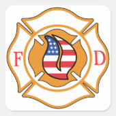 Maltees Kruis Vierkante Sticker (Voorkant)