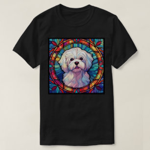 Maltees Kunstglas-in-loodramen T-shirt