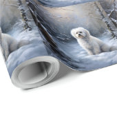 Maltees Laat het sneeuwen Kerstmis Cadeaupapier (Rol Hoek)