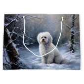 Maltees Laat het sneeuwen Kerstmis Groot Cadeauzakje (Voorkant)