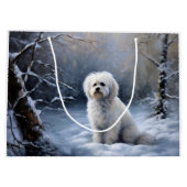 Maltees Laat het sneeuwen Kerstmis Groot Cadeauzakje (Achterkant)