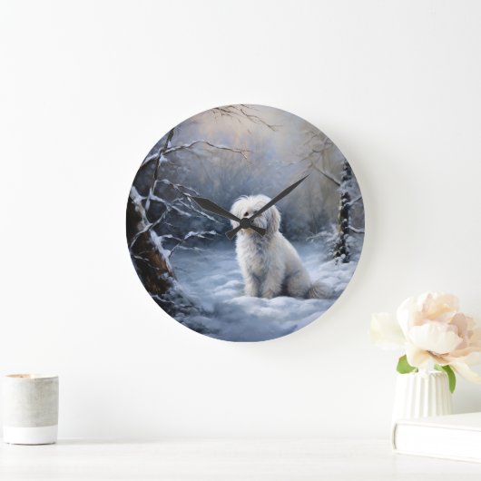 Maltees Laat het sneeuwen Kerstmis Grote Klok (Huis)