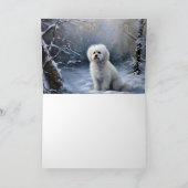 Maltees Laat het sneeuwen Kerstmis Kaart (Binnen)