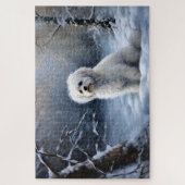 Maltees Laat het sneeuwen Kerstmis Legpuzzel (Verticaal)