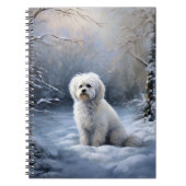 Maltees Laat het sneeuwen Kerstmis Notitieboek (Voorkant)
