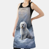 Maltees Laat het sneeuwen Kerstmis Schort (Insitu)