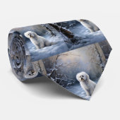 Maltees Laat het sneeuwen Kerstmis Stropdas (Opgerold)