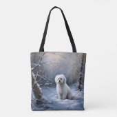 Maltees Laat het sneeuwen Kerstmis Tote Bag (Achterkant)