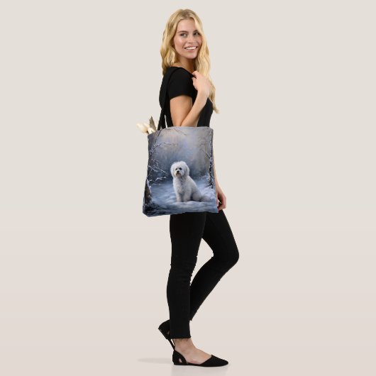 Maltees Laat het sneeuwen Kerstmis Tote Bag (Op model)