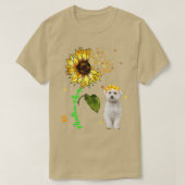 Maltees mam Cute Sunflower Dog Paws Owner Lover Fa T-shirt (Design voorkant)