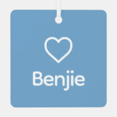 Maltees Memorial aangepaste hondennaam Rainbow Bri Metalen Ornament (Achterkant)