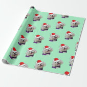 Maltees met Santa Hat Cadeaupapier (Uitgerold)