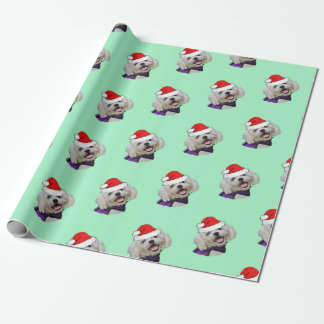 Maltees met Santa Hat Cadeaupapier