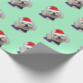 Maltees met Santa Hat Cadeaupapier (Hoek)