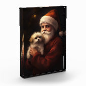 Maltees met sinterklaas feestelijke kerst fotoblokken (Links)