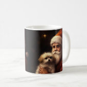 Maltees met sinterklaas feestelijke kerst koffiemok (Voorkant rechts)