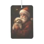 Maltees met sinterklaas feestelijke kerst luchtverfrisser (Voorkant)