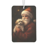 Maltees met sinterklaas feestelijke kerst luchtverfrisser (Achterkant)