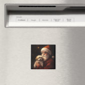 Maltees met sinterklaas feestelijke kerst magneet (Insitu (Vaatwasser))